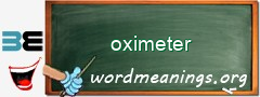 WordMeaning blackboard for oximeter